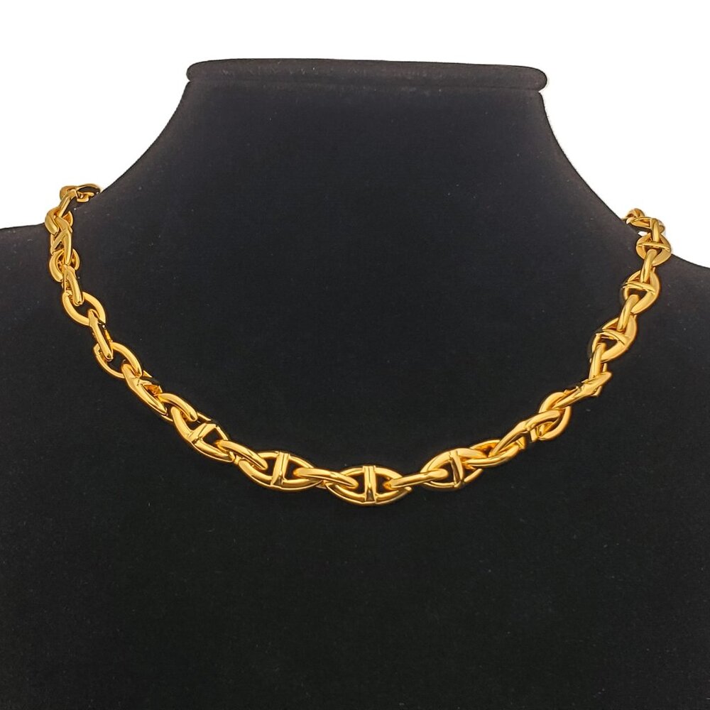 14K Gold Mens 18" Chain Link Necklace Guys New 18 inch 14 Karat Silver Jewelry